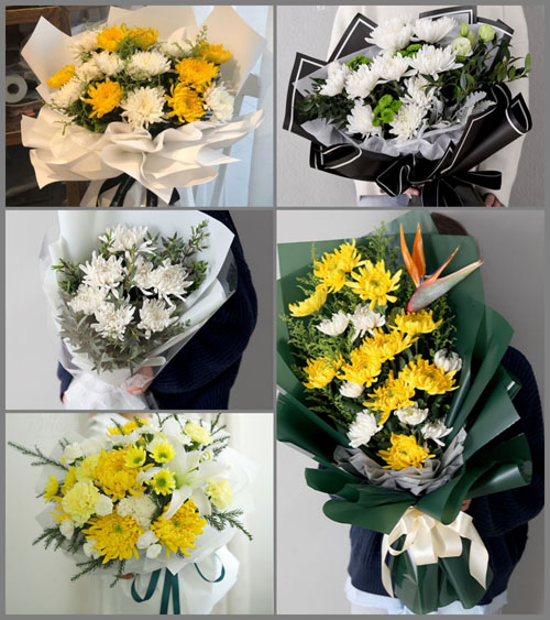 四川成都彭州市葛仙山镇楠杨社区白事花束代送